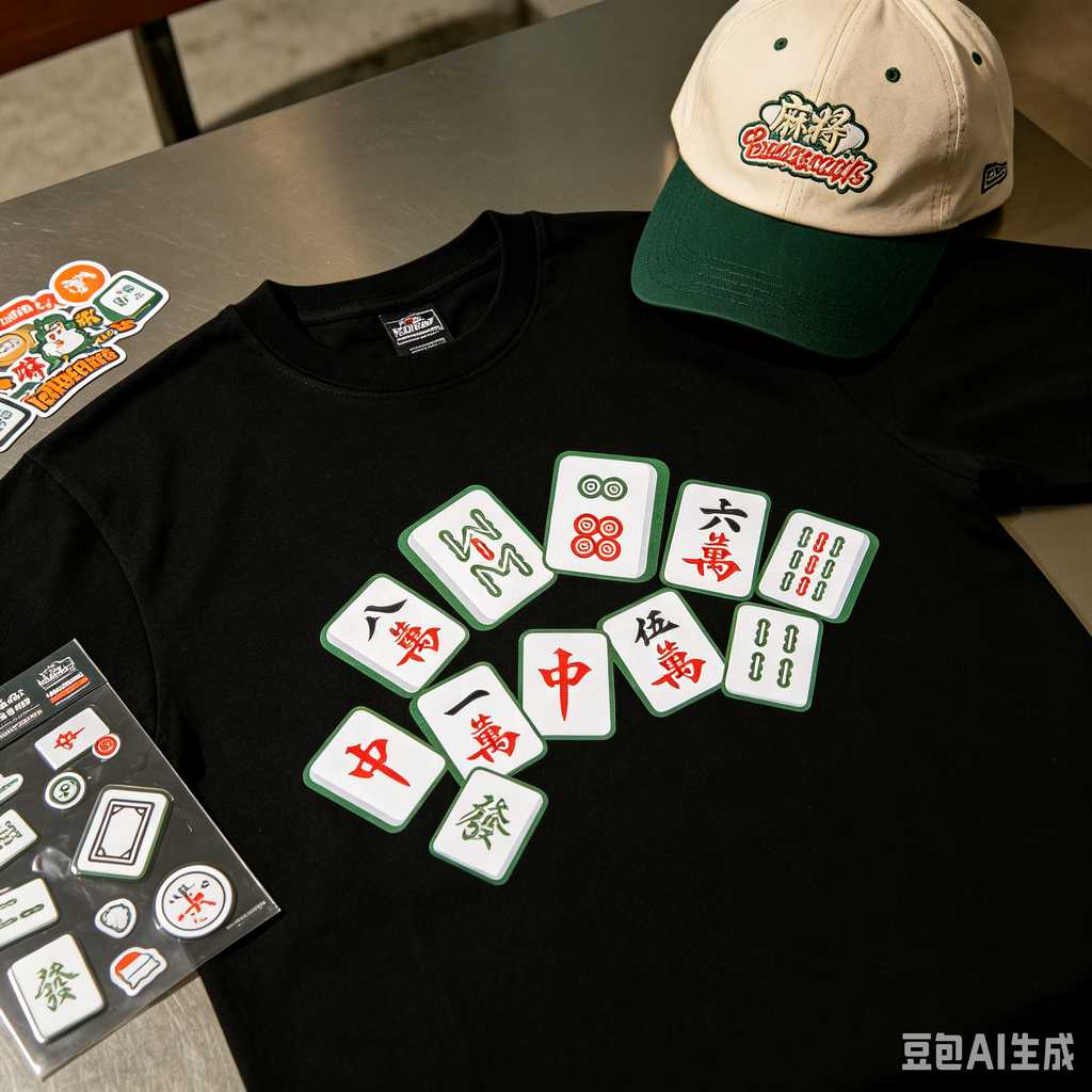 artistic mahjong tiles set